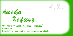 aniko kifusz business card